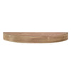 Small Round Wood Floating Wall Shelf - Brown
